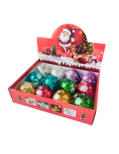 LED SUNLIGHT Christmas tree baubles A7590 12 pieces mix