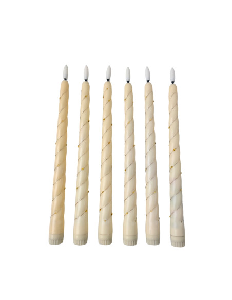 LED table candles SUNLIGHT A7004 ecru 270/20 6 pieces