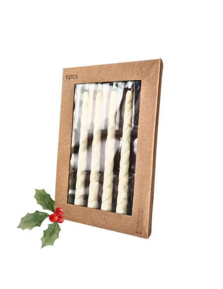 LED table candles SUNLIGHT A7004 ecru 270/20 6 pieces