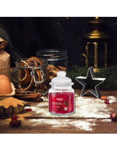 Scented candle in glass with lid BOLSIUS 129/79 (Merry Moments) ~43h 2