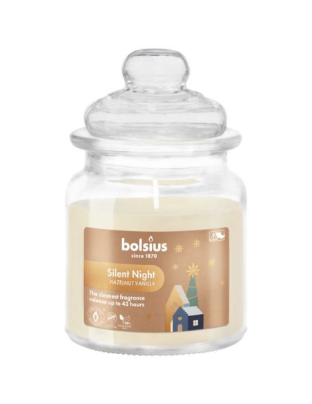 Świeca zapachowa w szkle z deklem BOLSIUS 129/79 (Silent Night) ~43h