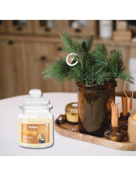 Świeca zapachowa w szkle z deklem BOLSIUS 129/79 (Silent Night) ~43h
