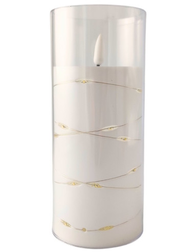 LED candle with LED chain SUBITO GC710 D78H175 white (315)