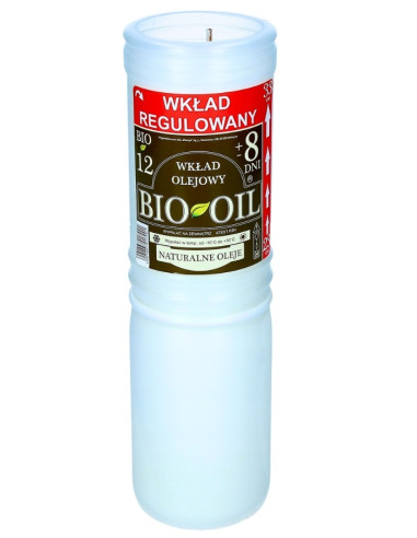 Wkład do zniczy olejowy Płomyk BIO-OIL 12 ~192h ~8 dni 1 sztuka