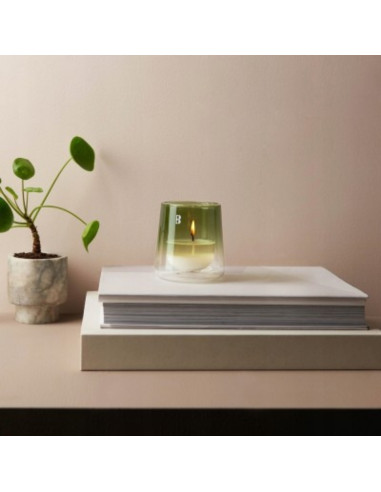 Candlestick + scented candle Gardenia & Fig BOLSIUS CleanLight ~20h