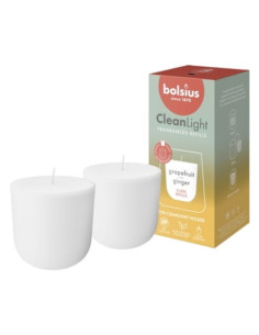 Świece zapach. do świecznika BOLSIUS CleanLight ~20h Grapefruit Ginger 2szt