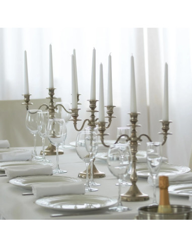 BOLSIUS Tischkerzen Szpica 245/24 (weiß) ~7h 8 Stück.