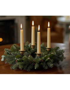 BOLSIUS table candles Szpica 245/24 (ecru) ~7h 8 pcs. 2