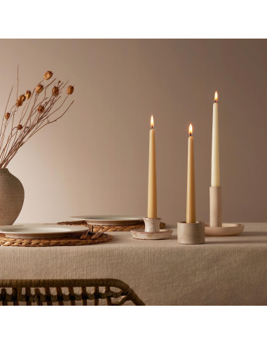 Stolové sviečky BOLSIUS Szpica 245/24 (ecru) ~7h 8 ks.