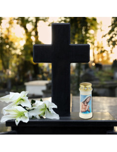 Znicz plastikowy zalewany BOLSIUS NR 6 Maria Modlitwa 17cm ~70h 2