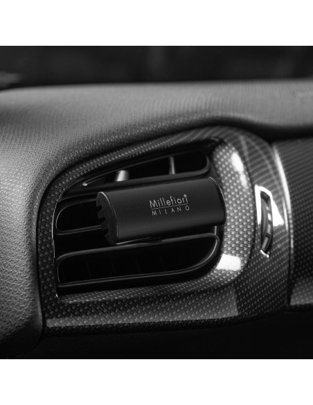 Car air freshener for grille MILLEFIORI Milano ICON NERO (18CART3)