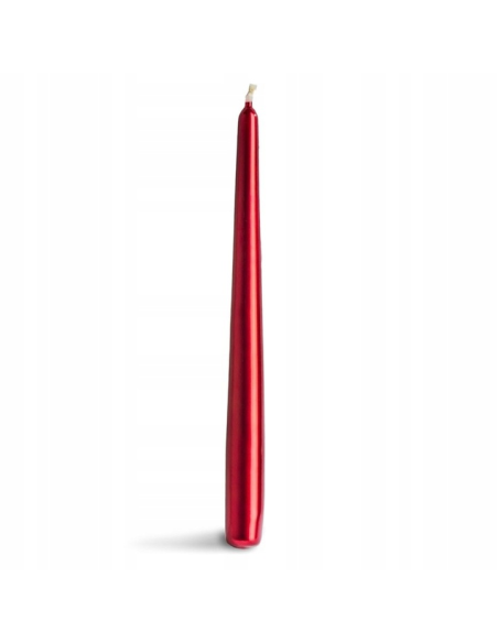 BISPOL Aura table candles s30-1-230 245/23 red metallic ~7h 30pcs.