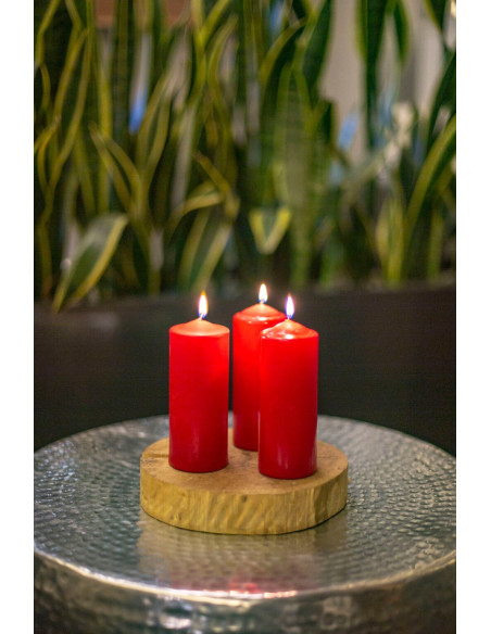 BISPOL Aura pillar candle sw50/100-030 (red) ~20h