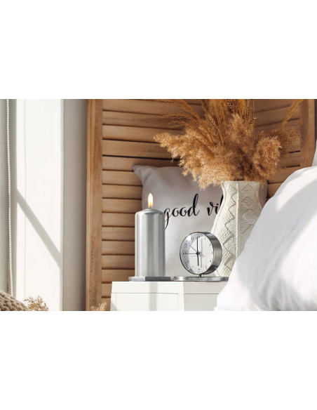 Svíčka BISPOL Aura sloupová sw50/100-271 (metalická stříbrná) ~20h