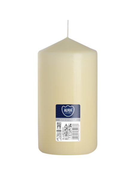 Sloupová svíčka BISPOL Aura sw80/150-011 (ecru) ~66h