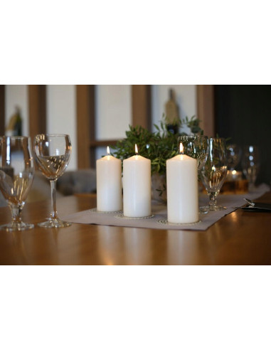 BISPOL Aura Stumpenkerze sw80/150-011 (ecru) ~66h