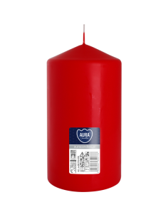 BISPOL Aura pillar candle sw80/150-030 (red) ~66h