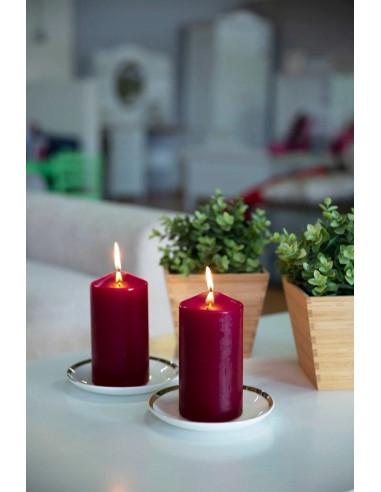 Svíčka BISPOL Aura sloupová sw80/150-036 (vínová) ~66h
