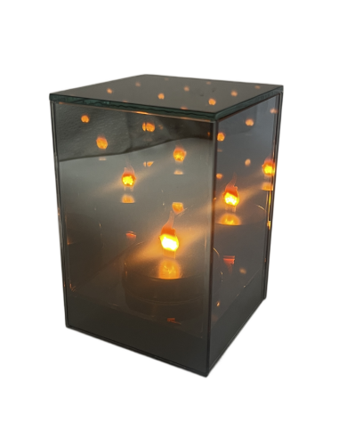 LINDO HOME 3D Cube LED Mirror Lantern 15 cm