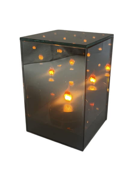 LINDO HOME 3D Cube LED Mirror Lantern 15 cm