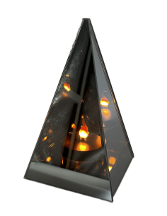 Lampion lustrzany LINDO HOME Piramida 3D LED 20 cm