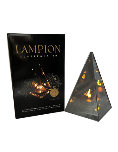 Lampion lustrzany LINDO HOME Piramida 3D LED 20 cm