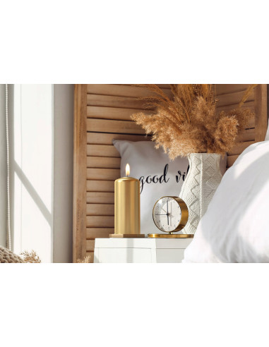 BISPOL Aura pillar candles sw40/80-213 (gold metallic) ~9h 4 pcs.