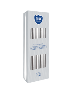Bispol Candles Aura s30-271 ~7h 10 Stück silbermetallic