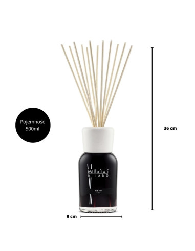 MILLEFIORI Milano NERO fragrance stick diffuser 500ml