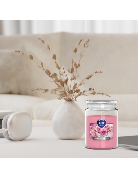 BISPOL Aura scented candle snd99-476 (Japanese garden) ~100h