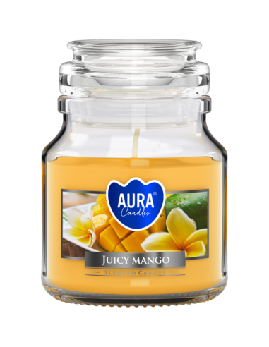 Świeca zapachowa BISPOL Aura snd71-475 (Soczyste mango) ~28h