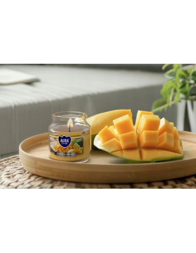 Świeca zapachowa BISPOL Aura snd71-475 (Soczyste mango) ~28h