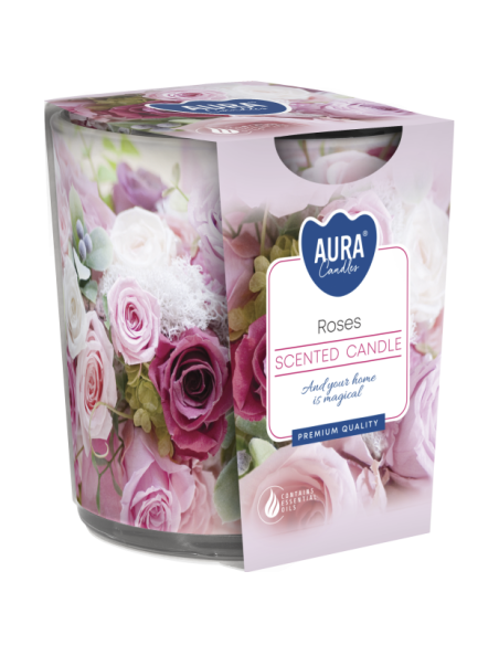 BISPOL Aura scented candle sn72s-02 (Roses) ~22h