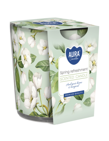 Świeca zapachowa BISPOL Aura sn72s-40 (Wiosenne orzeźwienie) ~22h
