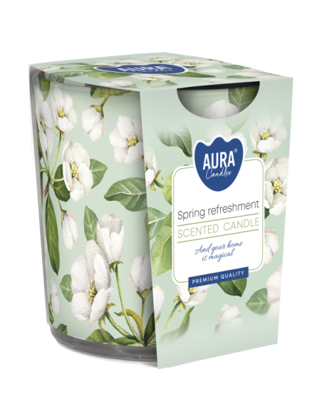 Świeca zapachowa BISPOL Aura sn72s-40 (Wiosenne orzeźwienie) ~22h