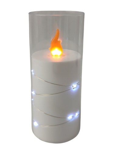 LED Braided Candle GRANDE 5504 D55H125 White/Cold White