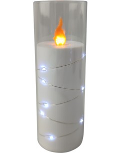 LED pletená svíčka GRANDE 5509 D55H150 bílá/studená bílá 2