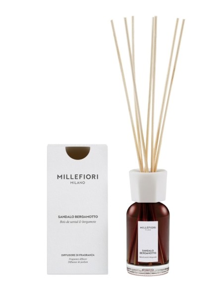 Dyfuzor pałeczki zapachowe MILLEFIORI SANDALO BERGAMOTTO 77MDSB 100ml