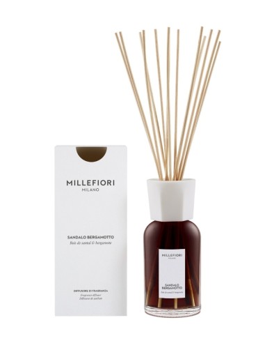 MILLEFIORI SANDALO BERGAMOTTO 77DISB 500ml fragrance stick diffuser