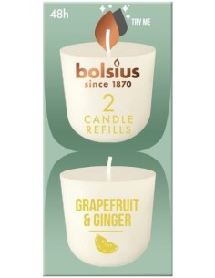 Świece zapach. do świecznika BOLSIUS CleanLight ~24h Grapefruit Ginger 2szt