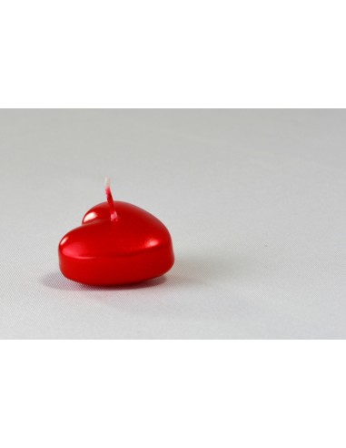 Floating candles RAK (07473) Hearts (40/25) red metal ~4h 12pcs.