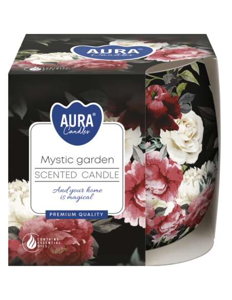 BISPOL Aura Duftkerze SN71S-50 (Mystischer Garten) ~20 Std.