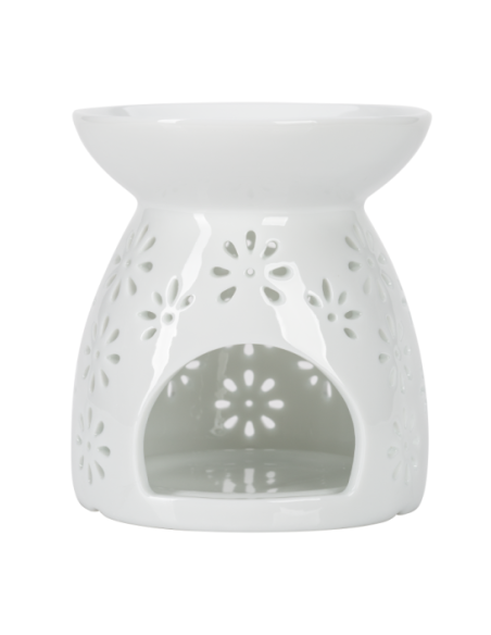 Ceramic burner for scented waxes BISPOL Aura AWB-001-001 white 11cm
