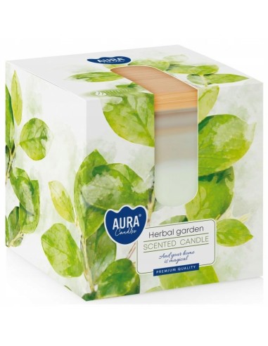 Vonná sviečka BISPOL Aura snk80md-378 (Bylinková záhrada) ~26h