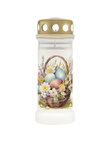 Plastic candle filled with water BOLSIUS NR 6L Easter basket 17cm ~70h