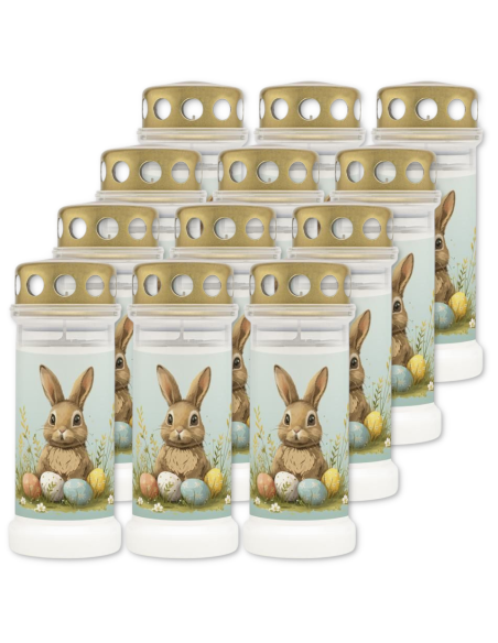 Plastic candles filled with water BOLSIUS NR6L Easter Bunny 17cm ~70h 12pcs.