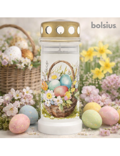 Znicze plastikowe zalewane BOLSIUS NR6L Koszyk Wielkanocny 17cm ~70h 12szt. 2