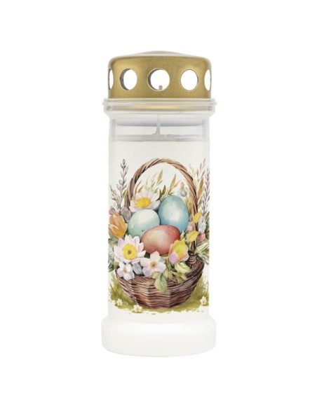 Plastic candles filled with water BOLSIUS NR6L Easter basket 17cm ~70h 12 pcs.