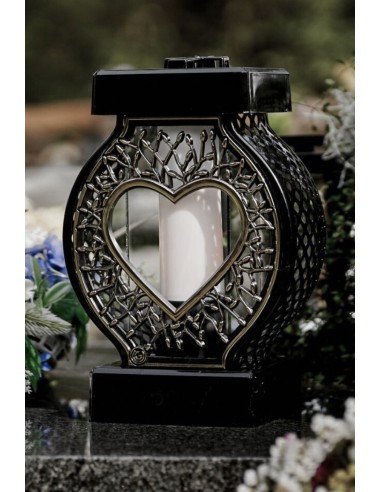 GLAMUR Ratanová kaplnková sviečka veľká XL srdce zlatá