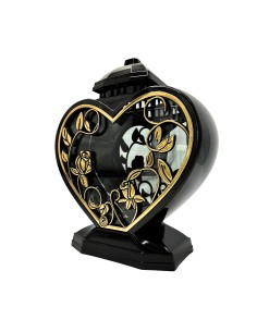 GLAMUR chapel candle, large golden heart